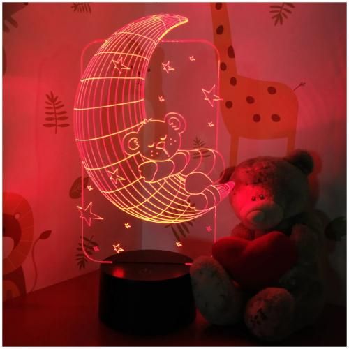 3D lamp bear and moon wholesale