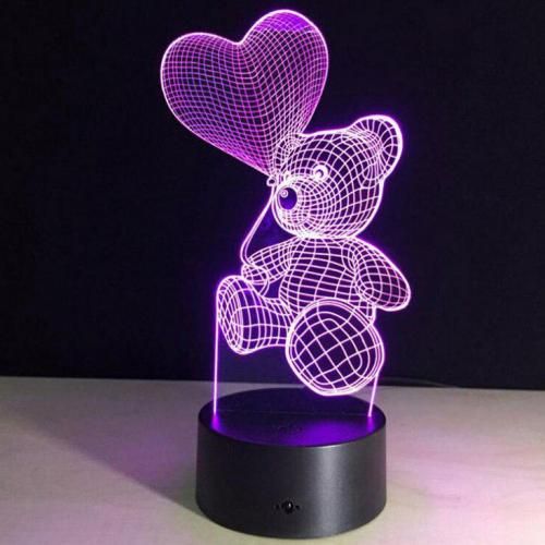 3D light Bear with heart-shaped ball wholesale