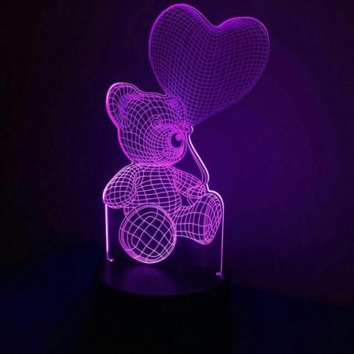 3D light Bear with heart-shaped ball wholesale